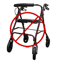 four wheeled walker - do not use