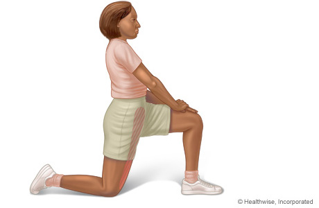 Picture of the hip flexor stretch